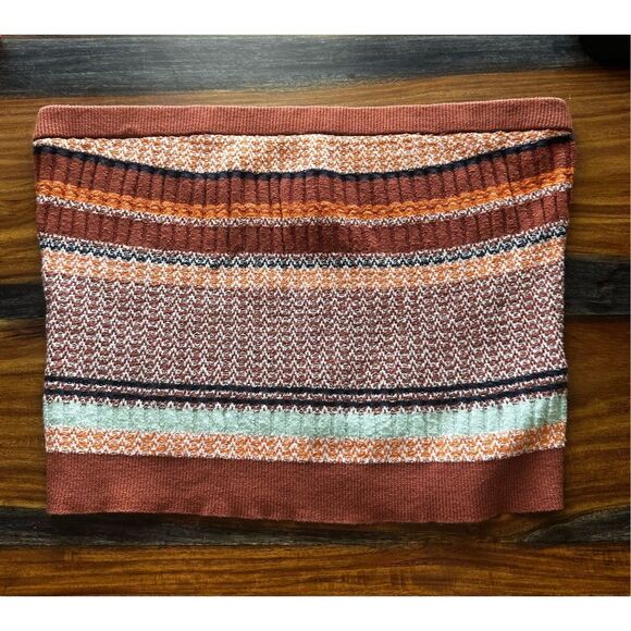 Aerie Knit Striped Tube Top Size Medium Boho Striped - Picture 2 of 5